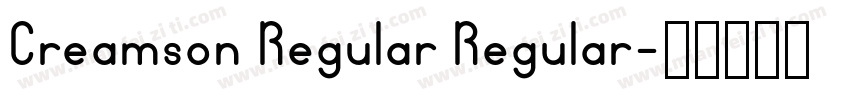 Creamson Regular Regular字体转换
